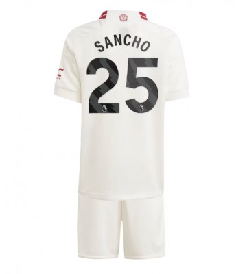 Manchester United Jadon Sancho #25 babykläder Tredje Tröja barn 2023-24 Korta ärmar (+ Korta byxor)